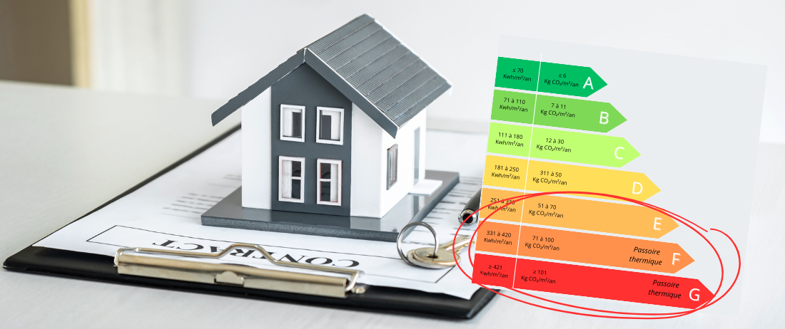 Location de logements classés G, F et E au DPE